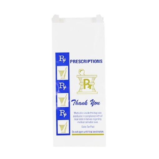 Medium Glossy Rx Prescription Bags